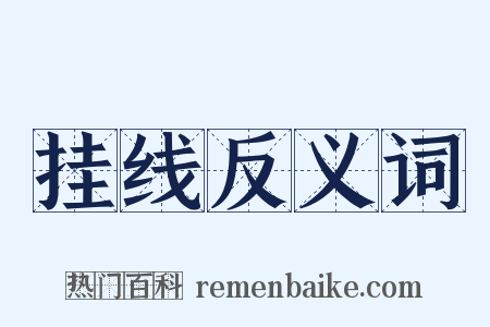 挂线反义词是什么意思的图片